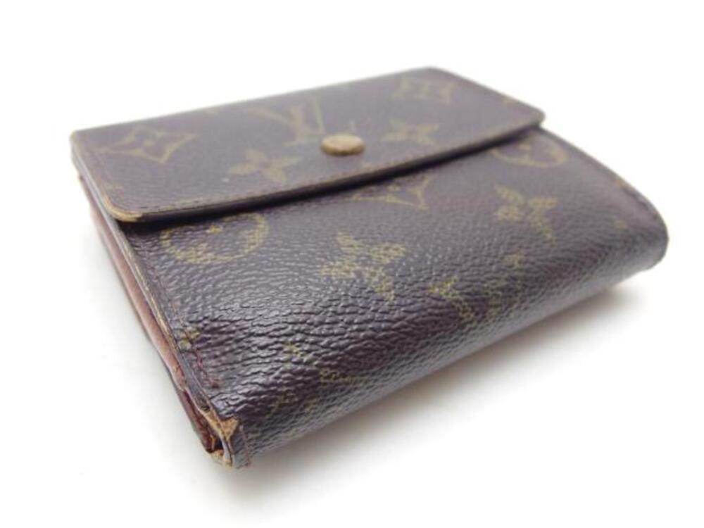 Louis Vuitton Double Portefeuille Sided Wallet Monogram Elise Brown